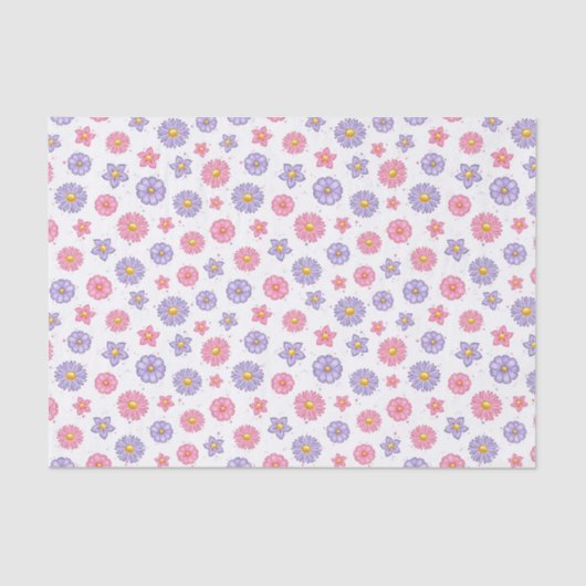 Papier Mousseline Fleurs de la Fête des mères (Recto)