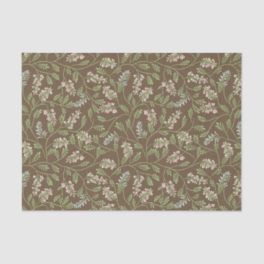 Papier Mousseline Fleurs de la Fête des Mères Vignes de Lupine Hyaci (Recto)