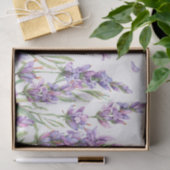 Papier Mousseline Fleurs de lavande aquarelle (Cadeau)