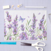 Papier Mousseline Fleurs de lavande aquarelle (Artisanat)