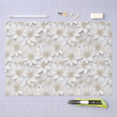 Papier Mousseline Fleurs de lotus blanches (Artisanat)