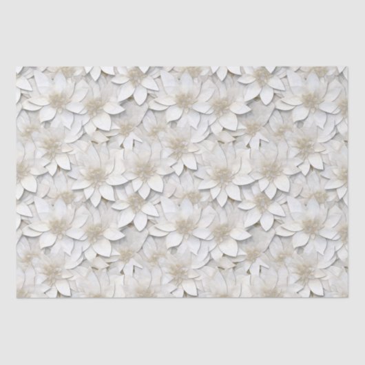 Papier Mousseline Fleurs de lotus blanches (Recto)
