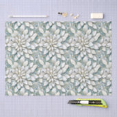 Papier Mousseline Fleurs de lotus blanches mariage bleu (Artisanat)