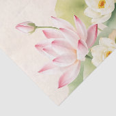 Papier Mousseline Fleurs de Lotus calmantes en aquarelle (Détail)