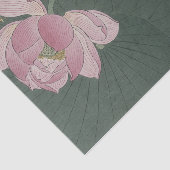 Papier Mousseline Fleurs de Lotus en fleurs par Ohara Koson (Détail)