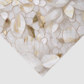 Papier Mousseline Fleurs de Lotus Or Blanc (Détail)