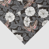 Papier Mousseline Fleurs de lune et sphinx Moths 2 (Détail)