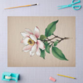 Papier Mousseline Fleurs de Magnolia (Artisanat)
