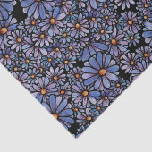 Papier Mousseline Fleurs de marguerite violette (Détail)