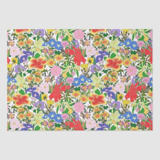 Papier Mousseline Fleurs de matin (Recto)