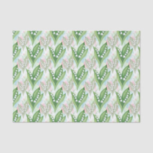 Papier Mousseline Fleurs de muguet aquarelle
