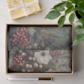 Papier Mousseline Fleurs de Noël Holly Berry dans le découpage d'hiv (Cadeau)