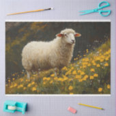 Papier Mousseline Fleurs de papillon mouton peignant la page de déco (Artisanat)