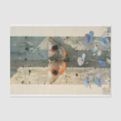 Papier Mousseline Fleurs de papillon stylisées Déplacement moderne d (Recto)