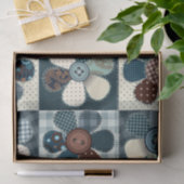 Papier Mousseline Fleurs de Patchwork (Cadeau)