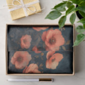 Papier Mousseline Fleurs de pêche profonde sur un Arrière - plan fon (Cadeau)