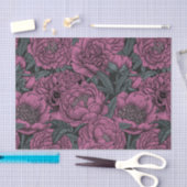 Papier Mousseline Fleurs de pivoines violettes (Artisanat)