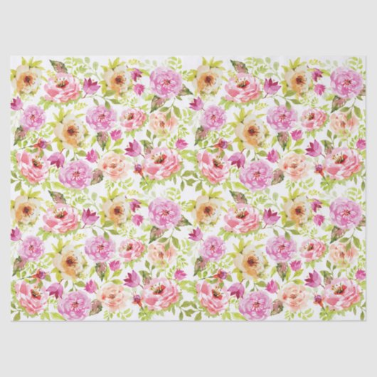 Papier Mousseline Fleurs de printemps (Recto)