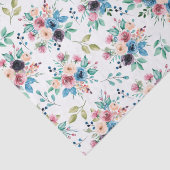 Papier Mousseline Fleurs de printemps colorées motif (Détail)