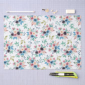 Papier Mousseline Fleurs de printemps colorées motif (Artisanat)