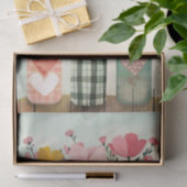 Papier Mousseline Fleurs de printemps dans les bocaux de Mason Papie (Cadeau)