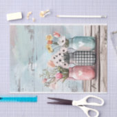 Papier Mousseline Fleurs de printemps dans les jarres de Mason Décou (Artisanat)