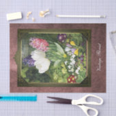 Papier Mousseline Fleurs de printemps hollandaises encadrées Botaniq (Artisanat)