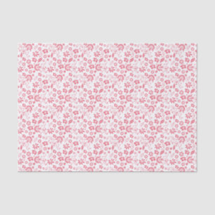 Papier Mousseline Fleurs de printemps tropicales roses et joliment b