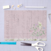 Papier Mousseline Fleurs de script et papillon postales (Artisanat)