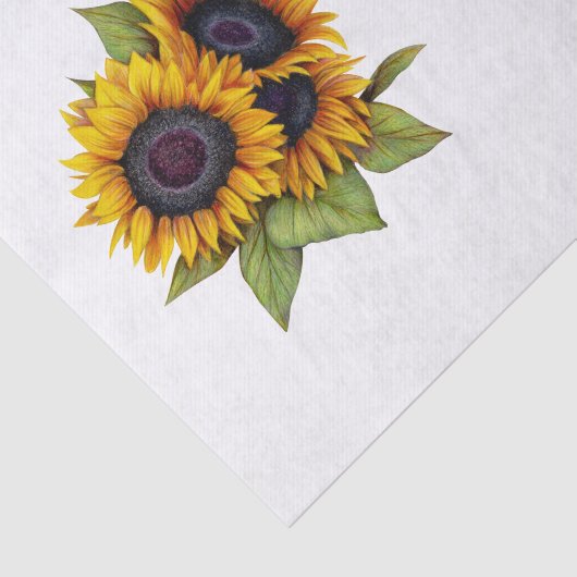 Papier Mousseline Fleurs de soleil (Détail)
