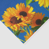 Papier Mousseline Fleurs de soleil en fleur papier tissu (Détail)