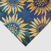 Papier Mousseline Fleurs de soleil jaune vif sur la page de découpag (Détail)