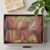 Papier Mousseline Fleurs de soleil jaunes sur le Tissu de décantatio (Cadeau)