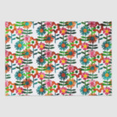 Papier Mousseline Fleurs de style des années 70 (Recto)