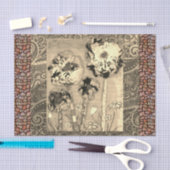 Papier Mousseline Fleurs de tissus 2 (Artisanat)