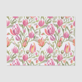 Papier Mousseline Fleurs de tulipe à motifs floraux