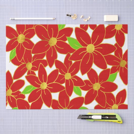 Papier Mousseline Fleurs de vacances (Artisanat)