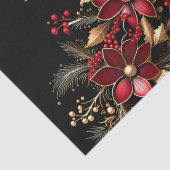 Papier Mousseline Fleurs décoratives rouges Papier Tissu de Fête (Détail)