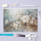 Papier Mousseline Fleurs délicates, douces et élégantes en découpage (Artisanat)