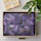 Papier Mousseline Fleurs d'encre violette Déchoupage Papier de tissu (Cadeau)