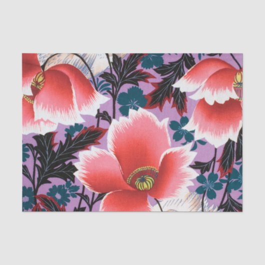 Papier Mousseline Fleurs, design japonais (Recto)