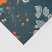 Papier Mousseline Fleurs d'Hiver Chat Gris Découpage (Détail)