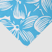 Papier Mousseline Fleurs d'Hydrangée bleu paradisiaque (Détail)