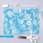 Papier Mousseline Fleurs d'Hydrangée bleu paradisiaque (Artisanat)