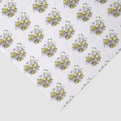 Papier Mousseline Fleurs d'Hydrangée dans un coeur (Détail)