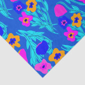 Papier Mousseline Fleurs d'impression Riso Couleurs vives (Détail)