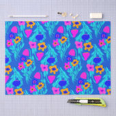 Papier Mousseline Fleurs d'impression Riso Couleurs vives (Artisanat)