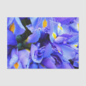 Papier Mousseline Fleurs d'Iris bleus (Recto)