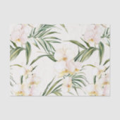 Papier Mousseline Fleurs d'orchidées blanches tropicales Shower de m (Recto)