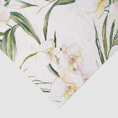 Papier Mousseline Fleurs d'orchidées blanches tropicales Shower de m (Détail)